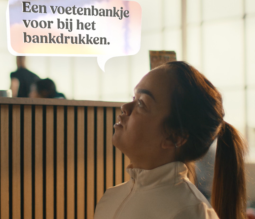 Still uit de campagnevideo ‘Heb je iets nodig?’ in de sportschool